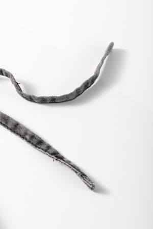 Дамски широки дънки в сиво с ластична талия, 100% памук