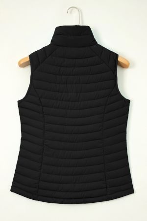 Women’s Quilted Black Vest