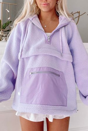 Women’s Fuzzy Hoodie in Lavender