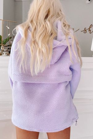 Women’s Fuzzy Hoodie in Lavender