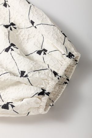Women's Bow Print Dress with Relaxed Flowy Fit