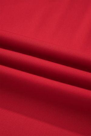 Women's High Waist Red Wide Leg Pants