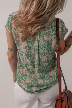 Women’s Green Floral Print Shirt