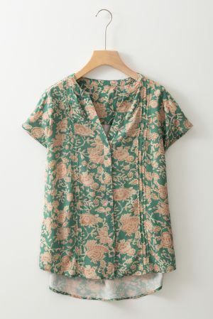 Women’s Green Floral Print Shirt