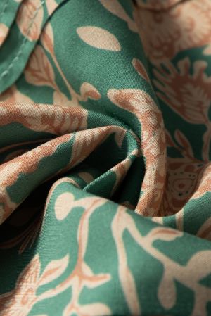 Women’s Green Floral Print Shirt