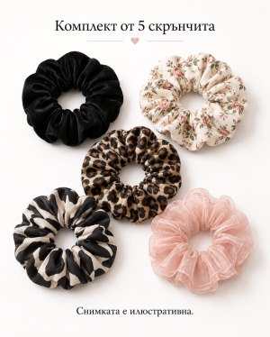Set of 5 Scrunchies