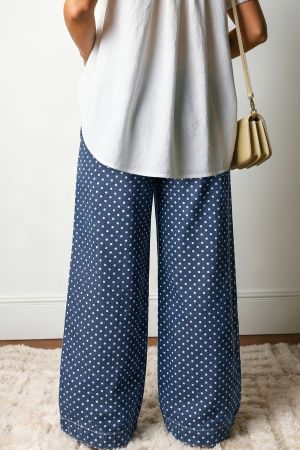 Women’s Wide-Leg Polka Dot Jeans