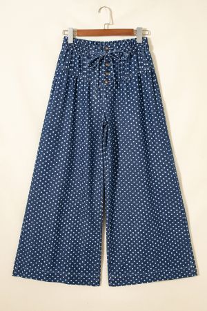 Women’s Wide-Leg Polka Dot Jeans