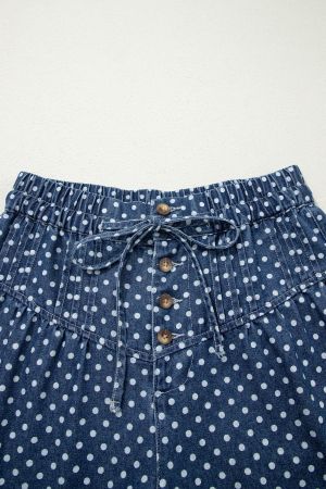 Women’s Wide-Leg Polka Dot Jeans