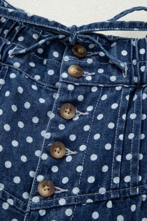 Women’s Wide-Leg Polka Dot Jeans