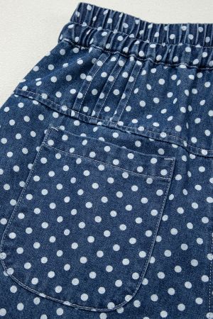Women’s Wide-Leg Polka Dot Jeans