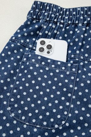 Women’s Wide-Leg Polka Dot Jeans
