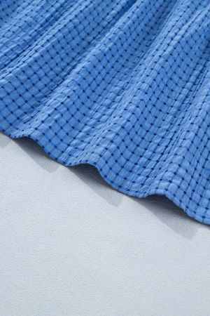 Women's Tiered Dress with V-Neck and Tie Sleeves