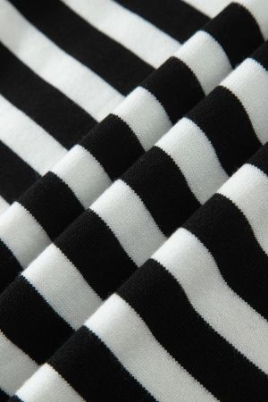 Women’s Striped Sweater with Lace Trim