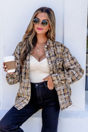 Women’s Plaid Shirt with Long Sleeves