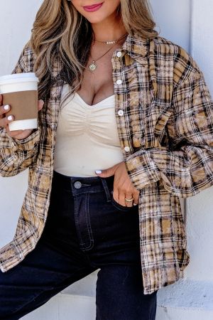 Women’s Plaid Shirt with Long Sleeves