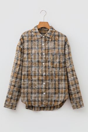 Women’s Plaid Shirt with Long Sleeves