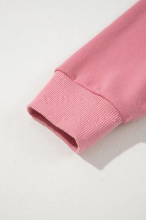 Women’s Pink GOOD VIBES Hoodie with Chenille Lettering