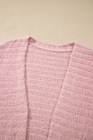 Women's Long Pink Cardigan with Pockets