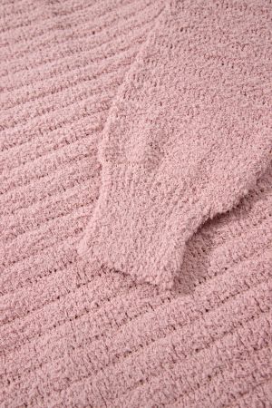 Women's Long Pink Cardigan with Pockets