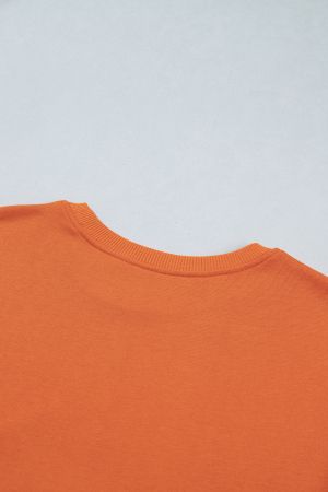 Women's Two-Tone Dress with Orange Top and Floral Print