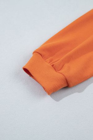 Women's Two-Tone Dress with Orange Top and Floral Print