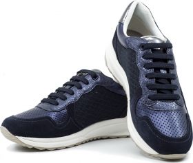 Дамски спортни обувки с връзки GEOX Airell, Тъмносини