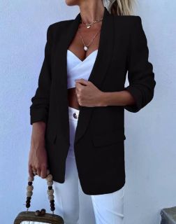 Елегантно дамско сако в черно