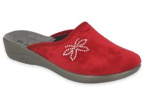 INBLU Италиански дамски чехли, Червени с ефектни камъчета