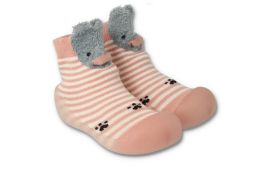 BEFADO Бебешки Обувки чорапчета, Розови със сърчица