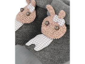 BEFADO Бебешки Обувки чорапчета, Сиви с зайче