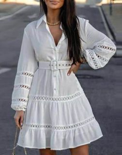 Дамска рокля в бяло