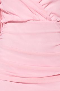 Дамска розова рокля с тюлени ръкави