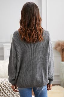 Дамски пуловер в сиво