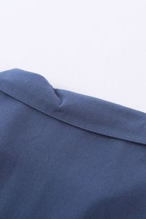 Дамска риза с къс ръкав в синьо