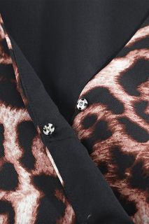 Дамска рокля с леопардов десен и асиметрична кройка
