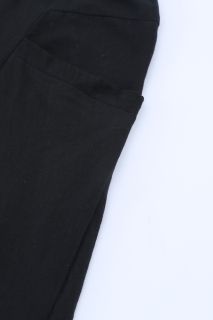 Дамски панталон с висока талия в черно