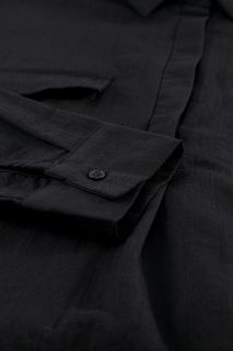 Дамска риза в черно с дълъг ръкав