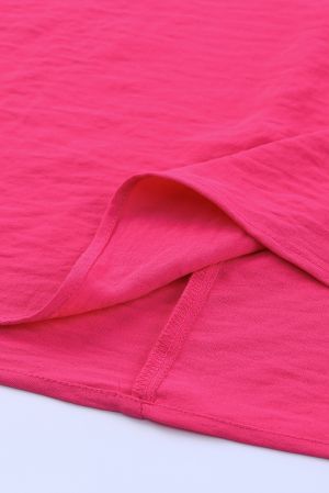 Дамска блуза в цвят циклама с ефектна кройка
