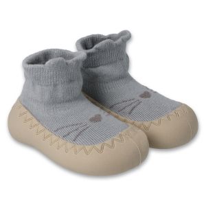 BEFADO Бебешки обувки чорапчета, Сиви с мечета