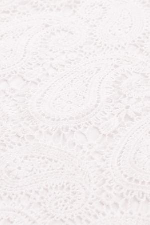White Lace Crochet Ruffled Square Neck Tank Top