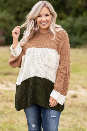 Дамски макси пуловер в три цвята