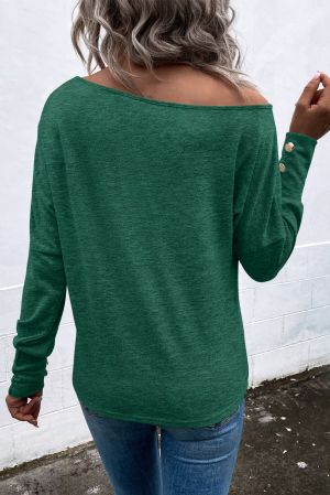 Дамска блуза в зелено с дълъг ръкав