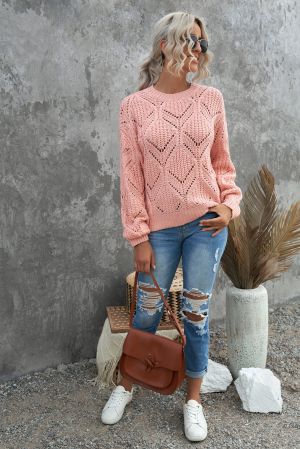 Дамски пуловер в розово