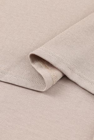 Дамска уголемена блуза в цвят капучино с дълъг ръкав, 50% памук