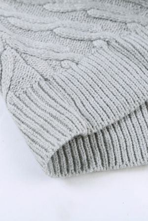 Ефектен дамски пуловер в сив цвят