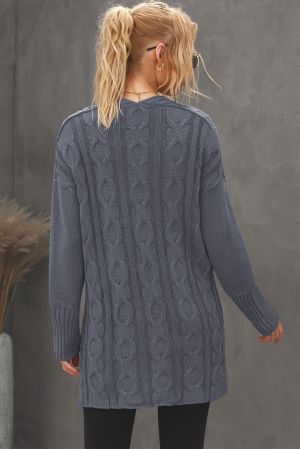 Gray Oversized Cozy up Knit Sweater