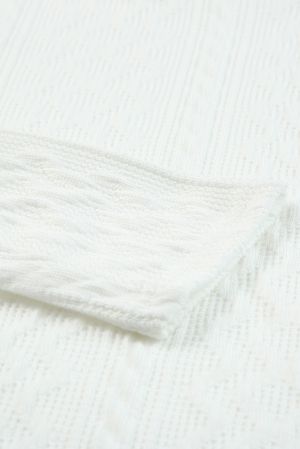 Дамска блуза в бяло с дълъг ръкав