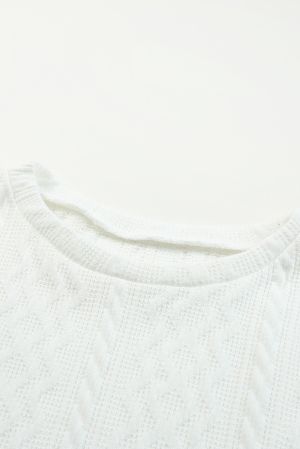 Дамска блуза в бяло с дълъг ръкав