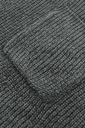 Дамски ефектен пуловер в сив цвят